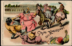 Judaika Karlsbad Karikatur I-II (Marke entfernt)  Automatically ...