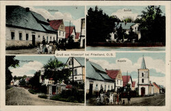 Friedland Nüssdorf, Gasthaus, Schloss, Dorfpartie 1930 I-II  ...