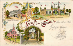 Töpchin (o-1601) Gasthaus Presnack, Schützenhaus Piesnack 1900 I-II