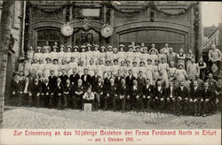 Erfurt (o-5000) 50-jähriges Bestehen der Firma Ferdinand North 1910 ...