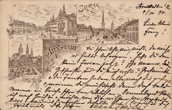 Arnstadt (o-5210) Vorläufer Teilansichten 1894 I-II  Automatically ...