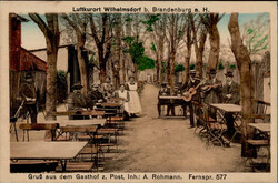 Brandenburg (o-1800) Wilhelmsdorf, Gasthaus zur Post, Fahrrad 1921 ...