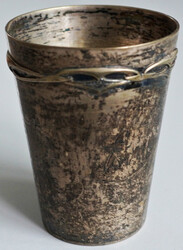 Jugendstil-Becher SILBER (800) Höhe 8cm, ca. 90 gr.  Automatically ...