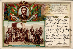 Transvaal (Südafrika) DeWet Buren Familie Farblithographie 1901 I-II