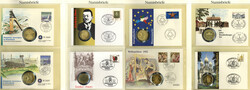 BUND/2x Ausland - Sammlung Numisbriefe im Album, meist DM-Münzen ab ...