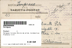 Paraguay Villeta Molino de arroz, bildseitige Frankatur I-II  ...