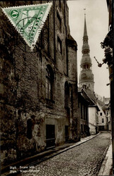 Riga (Lettland) Wage-Strasse, bildseitige Frankatur I-II  ...