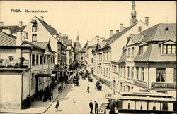 Riga (Lettland) Herrenstrasse, Straßenbahn I  Automatically ...