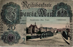 Neunkirchen (6680) Geldschein-AK, Brückenstrasse I-II  Automatically ...