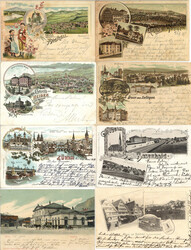 Schweiz Lot mit ca. 150 AK in 2 kleinen Alben hoher Lithoanteil  ...