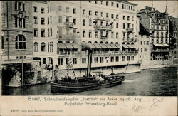 Basel (Basel Stadt) Probefahrt Schraubendampfer Justitia 24. bis 26. ...