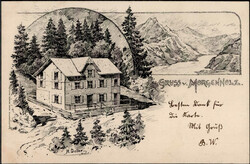 Niederurnen (Glarus) Gasthaus Morgenholz, sign. Soder 1899 I