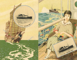 Japan Lot mit 2 AK Schiff N.Y.K.S.S. Nagasaki Maru  Automatically ...