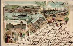 Triest (Italien) Pferdebahn 1900 II (Eckknick)  Automatically ...