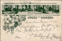 Wien Hameau (Österreich) Winter-AK 1901 II (Eckknick)  Automatically ...