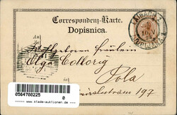 Ljubljana (Slowenien) Oberrealschule, Postamt 1898 I-II