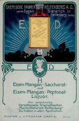 Werbung Eisen-Mangan-Saccharat, Chemische Fabrik Helfenberg A.G., ...