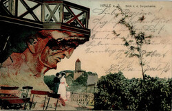 Halle Saale (o-4000) Gasthaus zur Bergschenke 1904 I-II