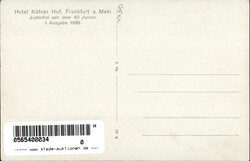 Judaika Karikatur Hotel Kölner Hof Frankfurt / Main I-II  ...