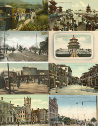 China Partie von circa 100 Ansichtskarten viel Shanghai aber auch ...