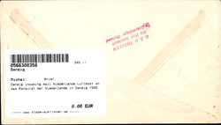 Danzig incoming mail Niederlande Luftpost an das Konsulat der ...