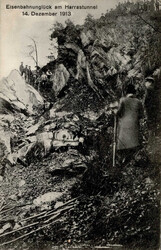 Braunsdorf (o-9381) Eisenbahnunglück Harrastunnel 1913 I-II