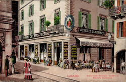 Lugano (Tessin) Cafe Gambrinus I-IIAutomatically generated ...