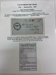 Santa Fe, October 19, 1846. Dateline on folded letter from Capt. ...