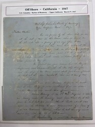 U.S. Ship Columbus, Harbor of Monterey, Upper California, March 1847. ...