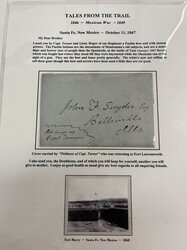 Santa Fe, New Mexico, October 11, 1847. Dateline on cover to ...
