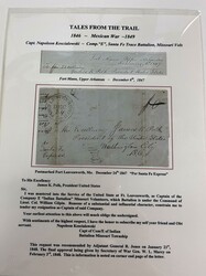 Fort Mann, Upper Arkansas, December 6th 1847. Dateline on folded ...