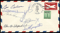 (Mercury Astronauts Autographs) USS Randolph (CVS-15), Jul 21, 1961. ...