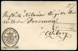 Finland, 1845, Coat of Arms, 10K black, type II. Entire mailed from ...