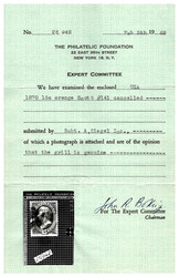 1870, 15¢ orange, H. grill, N.B.N.C. printing. Vibrant color, choice ...