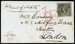 New South Wales, 1854, Queen Victoria, 6d olive gray. Watermarked "6" ...