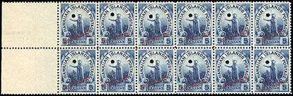 Hawaii, 1894-99 Republic issues, A.B.N.Co. "Specimen" error overprint ...