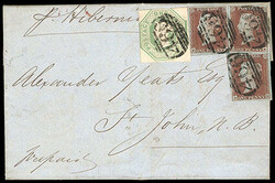 Great Britain, 1847, Queen Victoria (embossed), 1s pale green. In ...