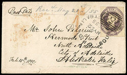 Great Britain, 1854, Queen Victoria (embossed), 6d dull lilac. On ...