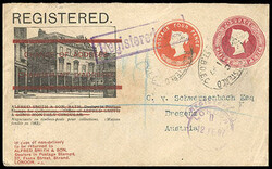 Great Britain, 1895-97 Compound Die Advertising Covers. Group of four ...