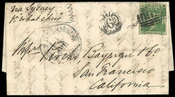 New South Wales, 1852, Queen Victoria, 3d deep green, medium paper. ...