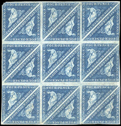 Cape of Good Hope, 1863-64, Triangular, De La Rue Printing, 4d blue. ...