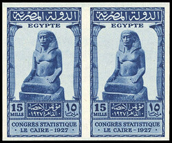 Egypt, 1927, 5m-15m Statistical Congress, complete, imperforate. On ...