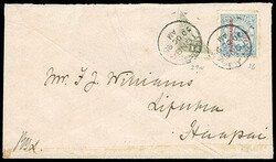 Tonga, 1895, King George II, 1d gray green, diagonal bisect. In ...