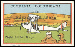 Colombia, Airmail, 1920, 10c "Compania Columbiana De Navegacion ...