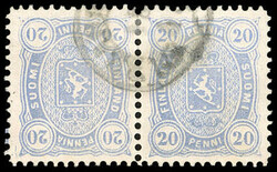 Finland, 1881, Finnish Coat of Arms, 20p blue, perf. 12½, ...