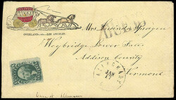 Alleghany, Cal., Jan 17. Cds and straight line "Due 10" handstamp on ...