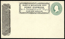 Elko & Mountain City Pony Express. Fancy boxed franked (ELK-0010) on ...