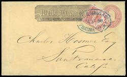 Wells Fargo & Co., 1862-64, 25¢ red. Margins large to just shaving ...
