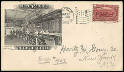 (Colorado) Pueblo, Colo., Jan 27, 1899. Flag machine cancel tying 2¢ ...
