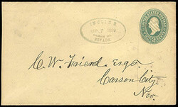 (Nevada) Incline, Nevada, Washoe Co., Sep 3, 1889. Blue oval town and ...